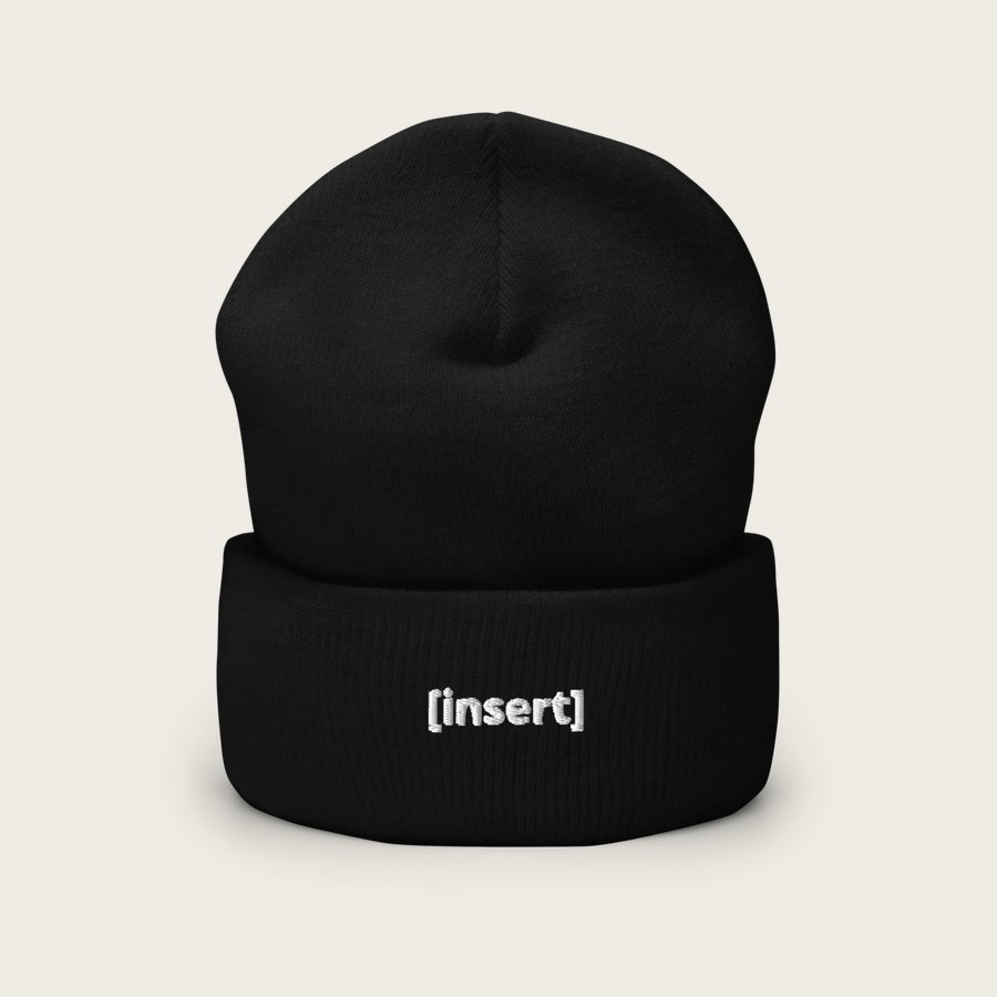 [insert] beanie, Black
