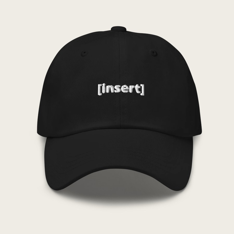 [insert] cap, Black