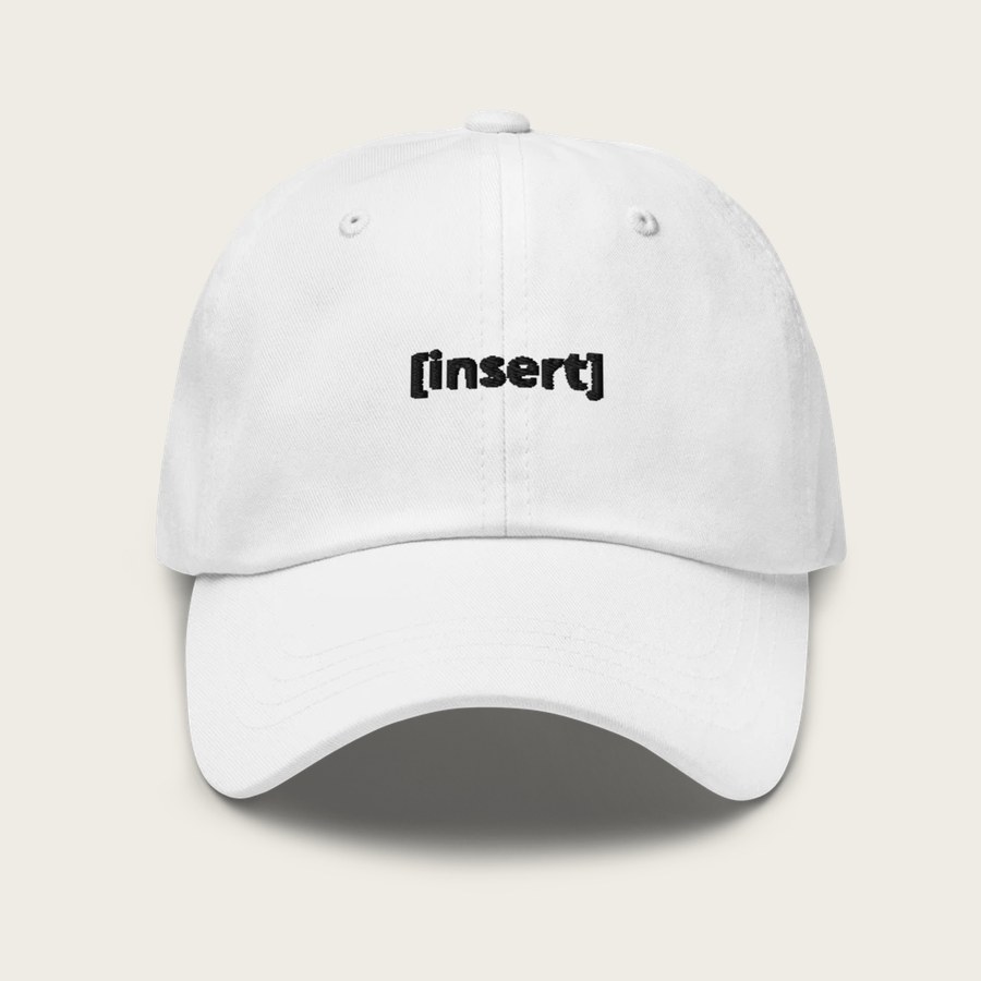 [insert] cap, White